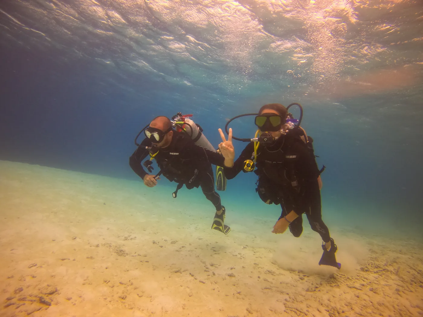 Guided shore diving in Aruba